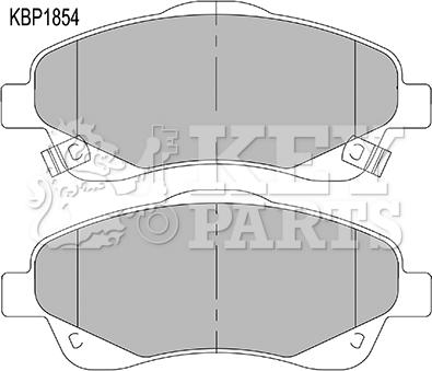 Key Parts KBP1854 - Kit pastiglie freno, Freno a disco autozon.pro