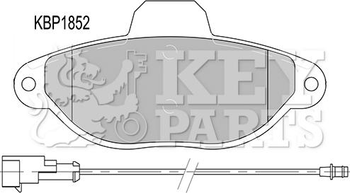 Key Parts KBP1852 - Kit pastiglie freno, Freno a disco autozon.pro