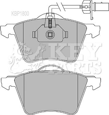 Key Parts KBP1800 - Kit pastiglie freno, Freno a disco autozon.pro