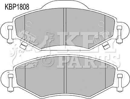 Key Parts KBP1808 - Kit pastiglie freno, Freno a disco autozon.pro