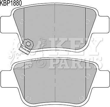 Key Parts KBP1880 - Kit pastiglie freno, Freno a disco autozon.pro