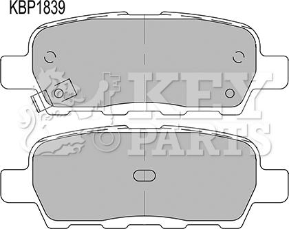 Key Parts KBP1839 - Kit pastiglie freno, Freno a disco autozon.pro