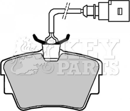 Key Parts KBP1822 - Kit pastiglie freno, Freno a disco autozon.pro