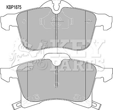 Key Parts KBP1875 - Kit pastiglie freno, Freno a disco autozon.pro