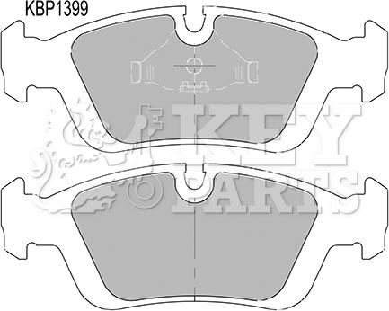 Key Parts KBP1399 - Kit pastiglie freno, Freno a disco autozon.pro