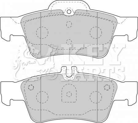 Key Parts KBP1798 - Kit pastiglie freno, Freno a disco autozon.pro