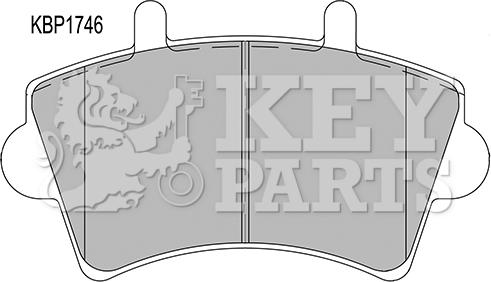 Key Parts KBP1746 - Kit pastiglie freno, Freno a disco autozon.pro