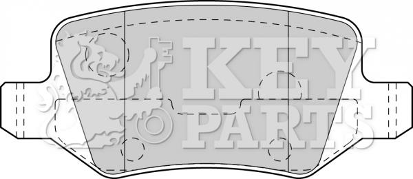 Key Parts KBP1753 - Kit pastiglie freno, Freno a disco autozon.pro