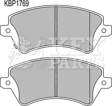 Key Parts KBP1769 - Kit pastiglie freno, Freno a disco autozon.pro