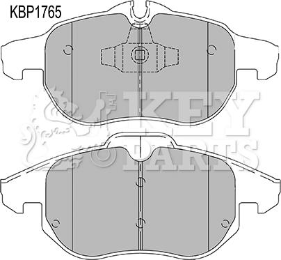 Key Parts KBP1765 - Kit pastiglie freno, Freno a disco autozon.pro