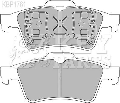 Key Parts KBP1761 - Kit pastiglie freno, Freno a disco autozon.pro