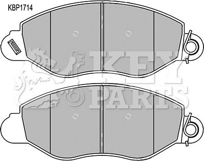 Key Parts KBP1714 - Kit pastiglie freno, Freno a disco autozon.pro