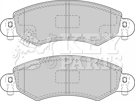 Key Parts KBP1713 - Kit pastiglie freno, Freno a disco autozon.pro