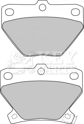 Key Parts KBP1712 - Kit pastiglie freno, Freno a disco autozon.pro