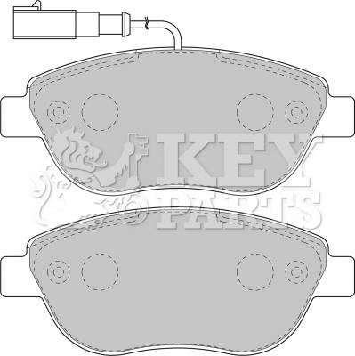 Key Parts KBP1717 - Kit pastiglie freno, Freno a disco autozon.pro