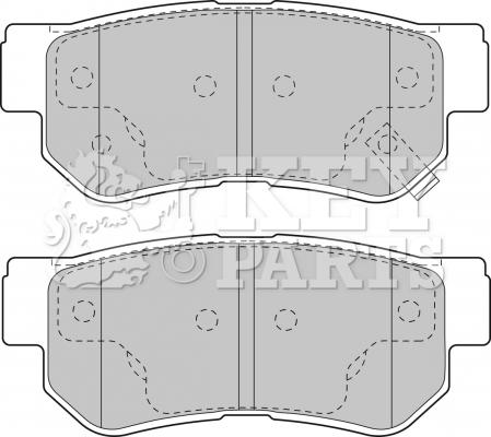 Key Parts KBP1787 - Kit pastiglie freno, Freno a disco autozon.pro