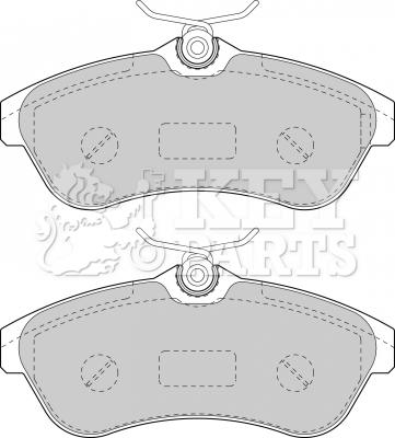 Key Parts KBP1735 - Kit pastiglie freno, Freno a disco autozon.pro