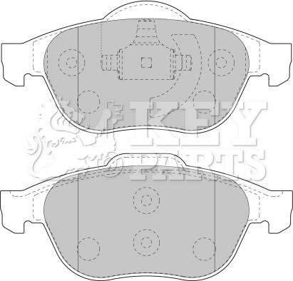 Key Parts KBP1731 - Kit pastiglie freno, Freno a disco autozon.pro