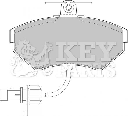 Key Parts KBP1733 - Kit pastiglie freno, Freno a disco autozon.pro