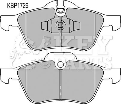 Key Parts KBP1726 - Kit pastiglie freno, Freno a disco autozon.pro