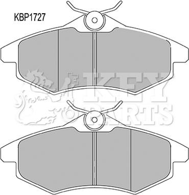 Key Parts KBP1727 - Kit pastiglie freno, Freno a disco autozon.pro