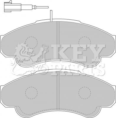 Key Parts KBP1779 - Kit pastiglie freno, Freno a disco autozon.pro