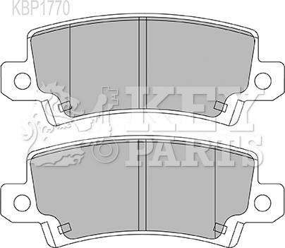 Key Parts KBP1770 - Kit pastiglie freno, Freno a disco autozon.pro