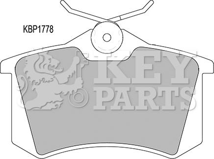 Key Parts KBP1778 - Kit pastiglie freno, Freno a disco autozon.pro