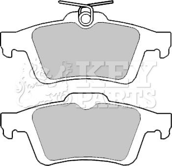 Key Parts KBP2403 - Kit pastiglie freno, Freno a disco autozon.pro