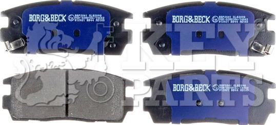 Key Parts KBP2041 - Kit pastiglie freno, Freno a disco autozon.pro