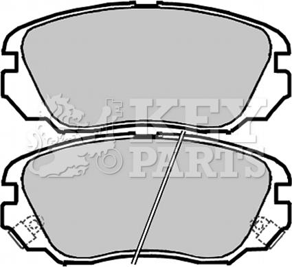 Key Parts KBP2048 - Kit pastiglie freno, Freno a disco autozon.pro