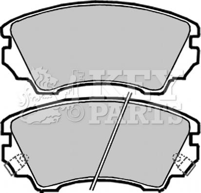 Key Parts KBP2047 - Kit pastiglie freno, Freno a disco autozon.pro