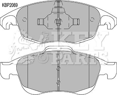 Key Parts KBP2069 - Kit pastiglie freno, Freno a disco autozon.pro