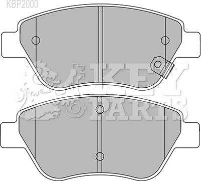 Key Parts KBP2000 - Kit pastiglie freno, Freno a disco autozon.pro