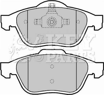 Key Parts KBP2016 - Kit pastiglie freno, Freno a disco autozon.pro