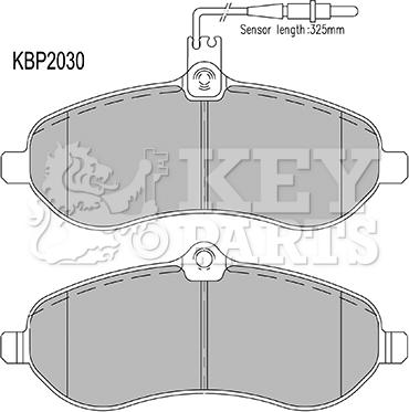 Key Parts KBP2030 - Kit pastiglie freno, Freno a disco autozon.pro