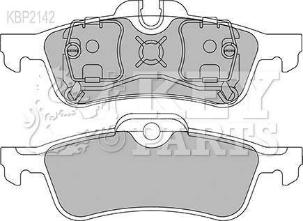 Key Parts KBP2142 - Kit pastiglie freno, Freno a disco autozon.pro