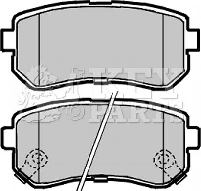 Key Parts KBP2104 - Kit pastiglie freno, Freno a disco autozon.pro