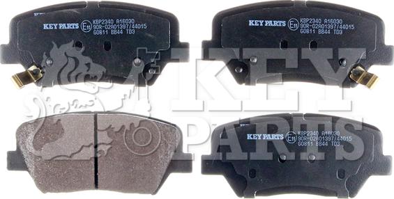 Key Parts KBP2340 - Kit pastiglie freno, Freno a disco autozon.pro