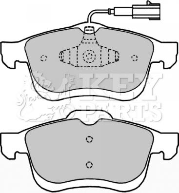 Key Parts KBP2250 - Kit pastiglie freno, Freno a disco autozon.pro