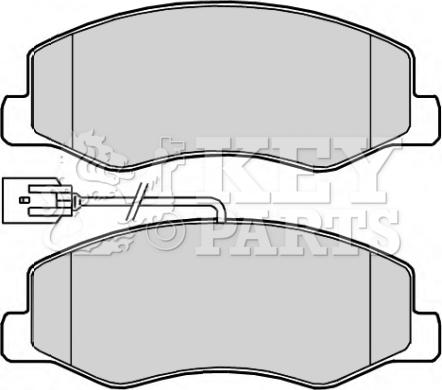 Key Parts KBP2268 - Kit pastiglie freno, Freno a disco autozon.pro