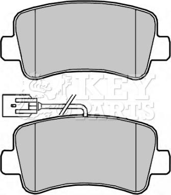 Key Parts KBP2267 - Kit pastiglie freno, Freno a disco autozon.pro