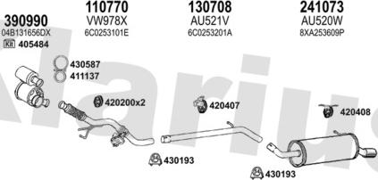 Klarius 940968E - Impianto gas scarico autozon.pro