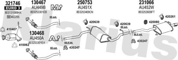 Klarius 940908E - Impianto gas scarico autozon.pro