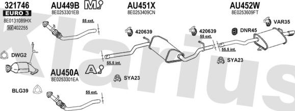 Klarius 940908U - Impianto gas scarico autozon.pro