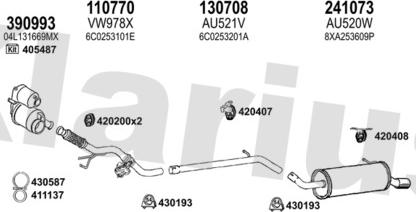 Klarius 940974E - Impianto gas scarico autozon.pro