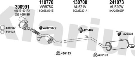 Klarius 940973E - Impianto gas scarico autozon.pro