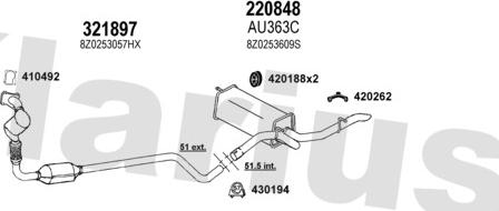 Klarius 940544E - Impianto gas scarico autozon.pro