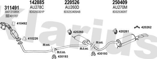 Klarius 940501E - Impianto gas scarico autozon.pro