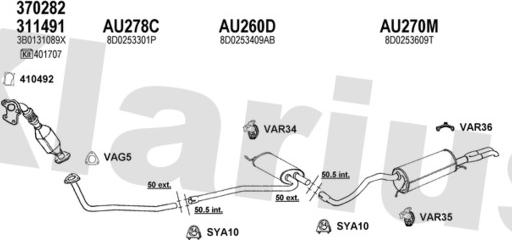 Klarius 940501U - Impianto gas scarico autozon.pro